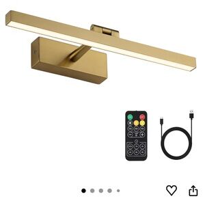 Brass Wireless Picture Light with Remote